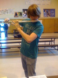 Kevin Fallon Playing Flute